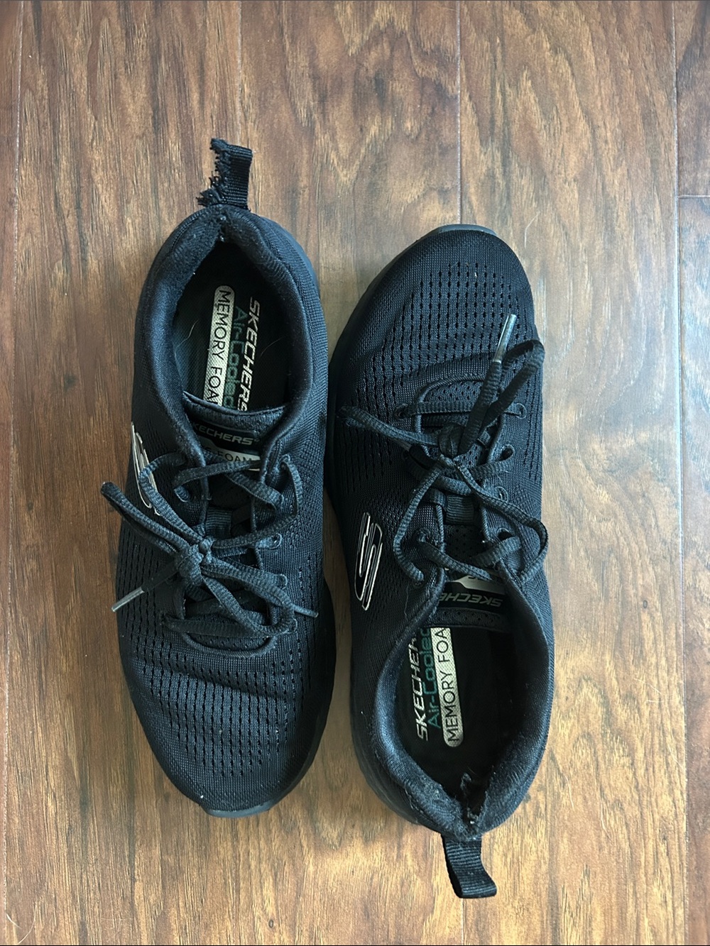 Skechers Men’s Black Athletic Knit Memory Foam Trainers